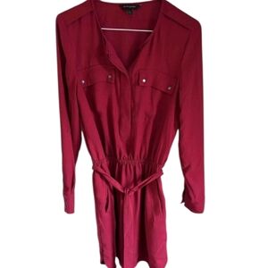 Banana Republic Utility Dress in Raspberry Color